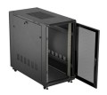 Lanberg Szafa instalacyjna rack stojąca 19" 22U 600x1200 czarna drzwi   perforowane (flat pack)