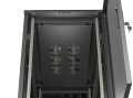 Lanberg Szafa instalacyjna rack stojąca 19" 22U 600x1200 czarna drzwi   perforowane (flat pack)