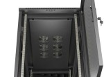 Lanberg Szafa instalacyjna rack stojąca 19" 22U 600x1200 czarna drzwi   perforowane (flat pack)