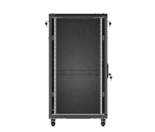 Lanberg Szafa instalacyjna rack stojąca 19" 22U 600x1200 czarna drzwi   przeszklone (flat pack)