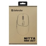 Defender Mysz bezprzewodowa NITTA MM-307 RF+BT 1600DPI 6P biała