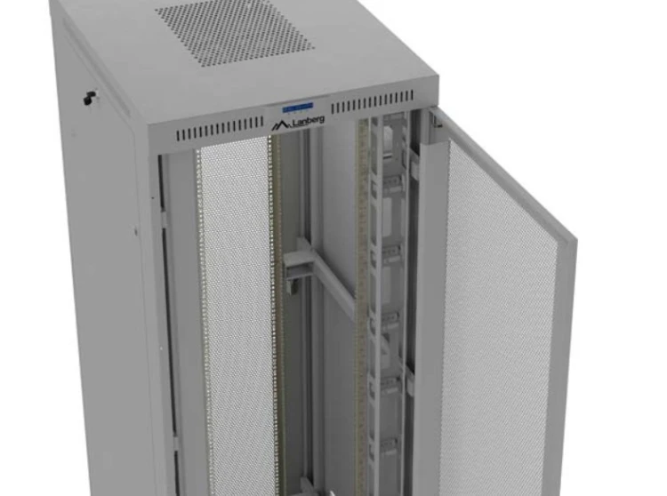 Lanberg Szafa instalacyjna rack stojąca  19" 47U 800x1200 szara drzwi    perforowane LCD ( flat pack) V2