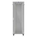 Lanberg Szafa instalacyjna rack stojąca 47U 800x1000 szara  drzwi        przeszkolne  LCD ( flat pack) V2