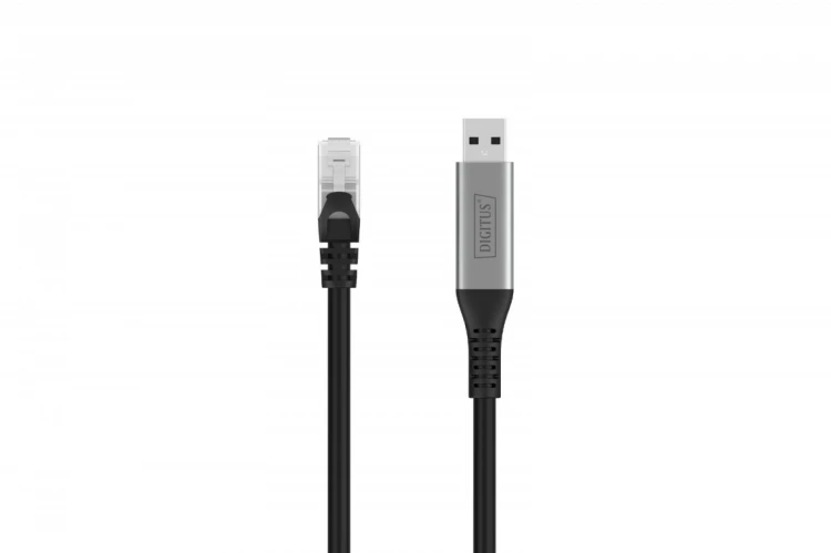 Digitus Kabel adapter USB-A - RJ45 Kat. 6A S/FTP, 1 Gbit/s, USB 3.2 Gen1, LSZH, 2m