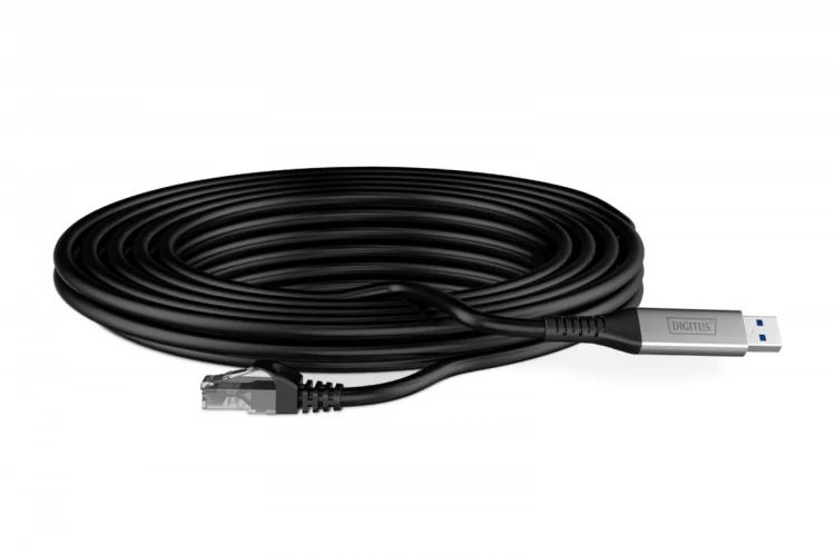 Digitus Kabel adapter USB-A - RJ45 Kat. 6A S/FTP, 1 Gbit/s, USB 3.2 Gen1, LSZH, 2m