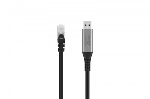 Digitus Kabel adapter USB-A - RJ45 Kat. 6A S/FTP, 1 Gbit/s, USB 3.2 Gen1, LSZH, 3m