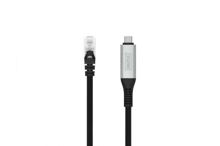 Digitus Kabel adapter USB-C - RJ45 Kat. 6A S/FTP, 1 Gbit/s, USB 3.2 Gen1, LSZH, 2m