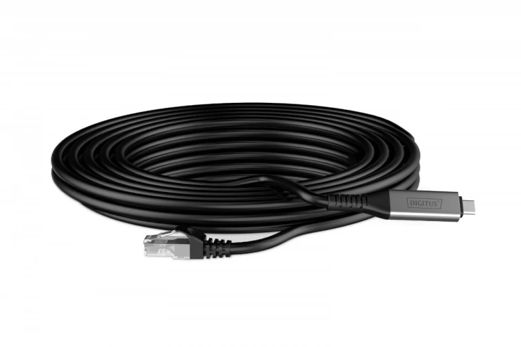 Digitus Kabel adapter USB-C - RJ45 Kat. 6A S/FTP, 1 Gbit/s, USB 3.2 Gen1, LSZH, 2m