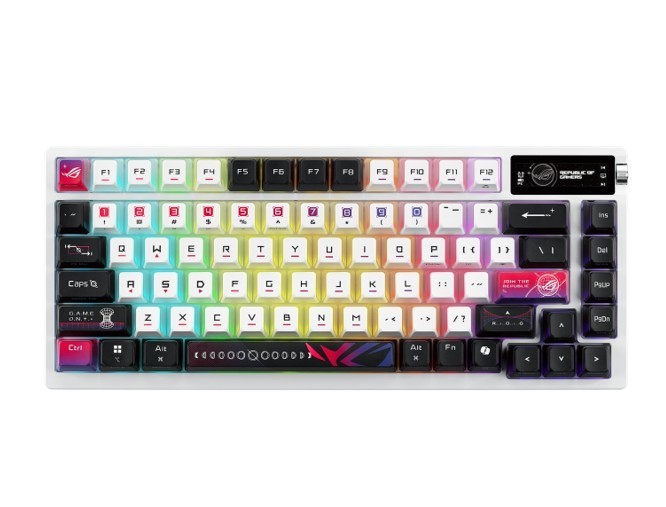 Asus Klawiatura ROG Azoth X M704 BT/RF/USB-C/Aura/Czarno-Biała