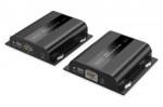 Digitus Przedłużacz (extender) po skrętce kat.6 HDMI 4K/60Hz przez IP 1G lub do 120m/200m, max. 253 odbiorniki, sterowanie IR - zestaw (odbiornik/nada