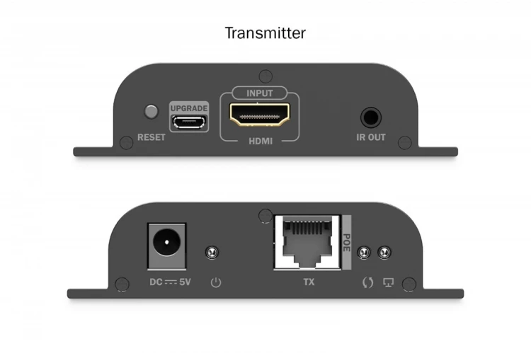 Digitus Przedłużacz (extender) po skrętce kat.6 HDMI 4K/60Hz przez IP 1G lub do 120m/200m z PoE, max. 253 odbiorniki, sterowanie IR - zestaw