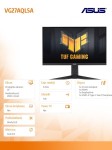 Asus Monitor 27 cali VG27AQL5A DP/2HDMI 0.3MS czarny