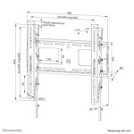 Neomounts Uchwyt ścienny LEVEL-750 (XL, 125 kg, uchylny, zabezpieczenie przed przechyleniem)