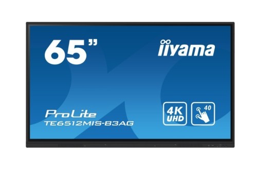 IIYAMA Monitor 65 cali TE6512MIS-B4AG  40pkt,IPS,4K,24/7,7H, ANDROID 14, RK3576, 8/128GB, EDLA, Essential