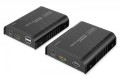 Digitus Przedłużacz (extender) po skrętce kat.6 HDMI 4K/60Hz z KVM USB 2.0 przez IP 1G lub do 120m/200m, max. 253 odbiorniki, ekran dotykowy - zestaw