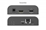 Digitus Przedłużacz (extender) po skrętce kat.6 HDMI 4K/60Hz z KVM USB 2.0 przez IP 1G lub do 120m/200m, max. 253 odbiorniki, ekran dotykowy - zestaw