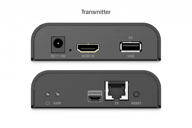 Digitus Przedłużacz (extender) po skrętce kat.6 HDMI 4K/60Hz z KVM USB 2.0 przez IP 1G lub do 120m/200m, max. 253 odbiorniki, ekran dotykowy - zestaw