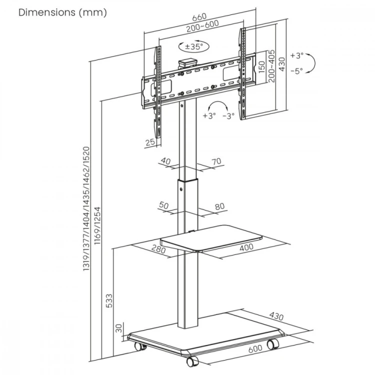 Ergo Office Stand dla TV, ER-304B