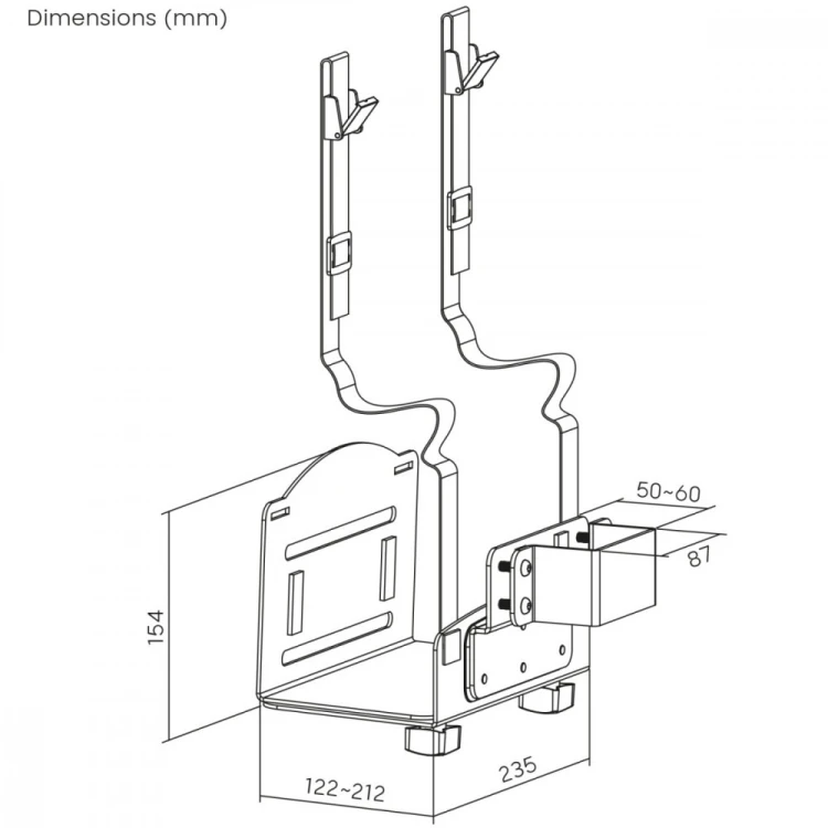 Maclean Uchwyt do CPU MC-116 B czarny