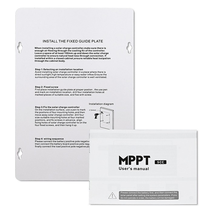 Qoltec Solarny regulator ładowania MPPT z czujnikiem temperatury 10A |  12V/24V | LCD | 2xUSB | Bluetooth | APP | GEL | LiFePO4