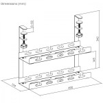 Maclean Organizer podbiurkowy na kable MC-104 B