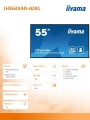 IIYAMA Monitor wielkoformatowy 55 cali LH5560UHS-B2AG matowy 24h/7 500(cd/m2) VA 3840 x 2160 UHD(4K) Android.11 Wifi CMS(iiSignage2), Uchwyt ścienny