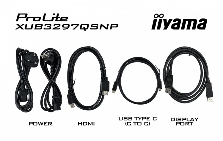 IIYAMA Monitor 32 cale XUB3297QSNP-B1 IPS,QHD,USB-C DOCK (95W), USB HUB 4x, KVM,  RJ45, GW 5 LAT