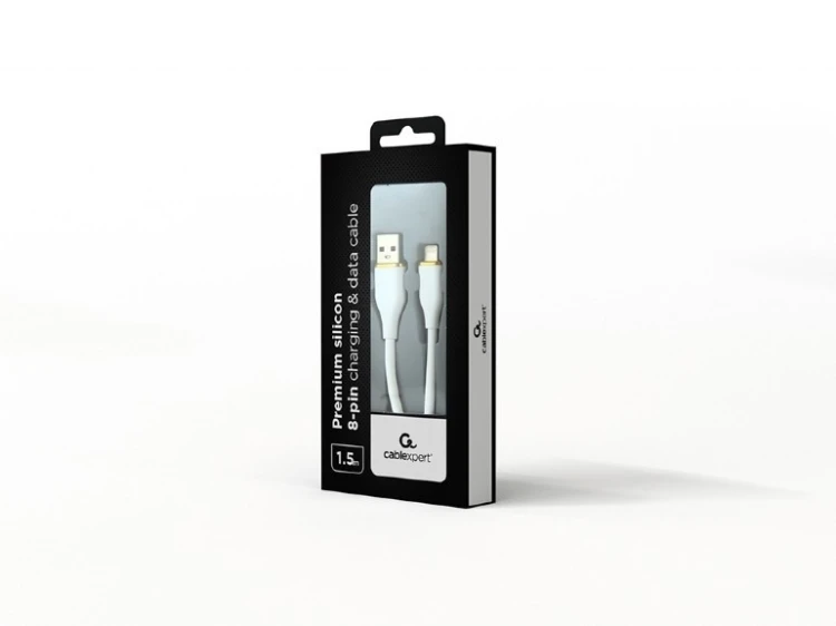 Gembird Kabel USB-A do 8pin ładowanie i tranfer danych, biały