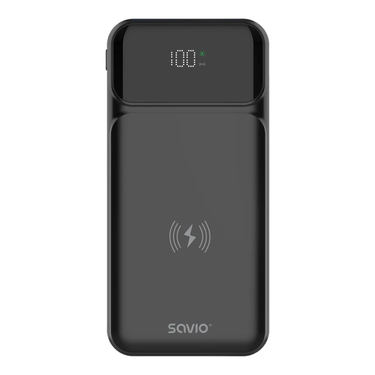 Savio Powerbank bezprzewodowy 10000 mAh, BA-09