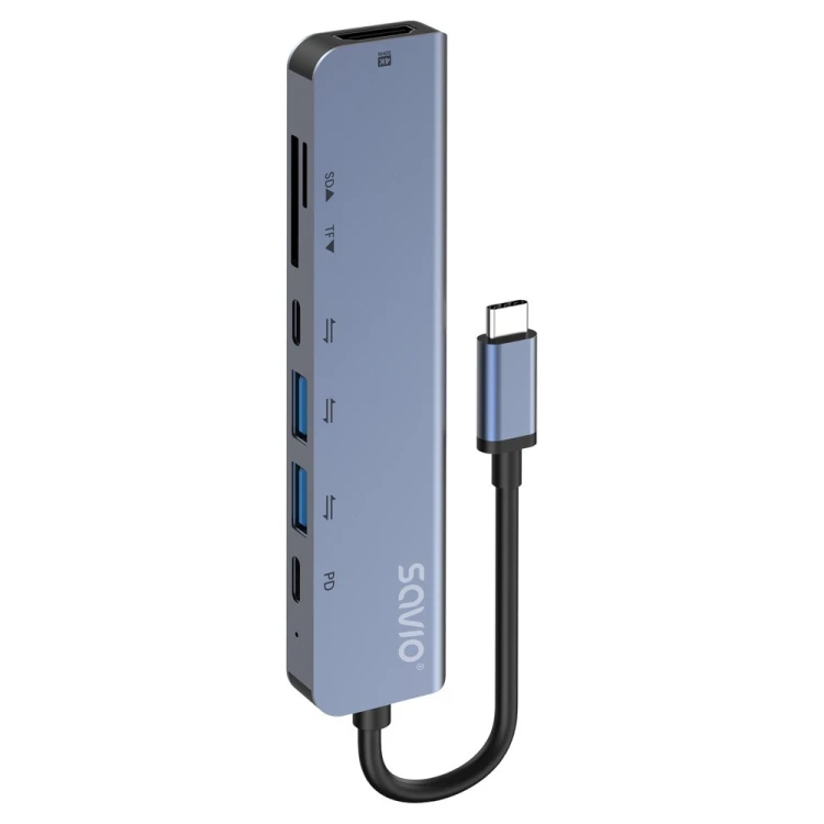 Savio HUB USB-C 7w1 AK-82