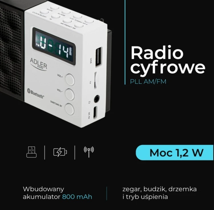Adler Radio cyfrowe PLL AD1908