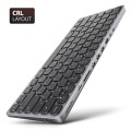 AXAGON Klawiatura HMC-KB-CRL USB-C 5Gbps z wieloportowy hub 9in1, SD/microSD, 3x USB-A, HDMI 4K/60Hz, PD 100W, Audio, Cyrillic layout, 60cm USB-C kabe