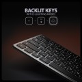 AXAGON Klawiatura HMC-KB-CRL USB-C 5Gbps z wieloportowy hub 9in1, SD/microSD, 3x USB-A, HDMI 4K/60Hz, PD 100W, Audio, Cyrillic layout, 60cm USB-C kabe