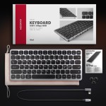 AXAGON Klawiatura HMC-KB-NRD USB-C 5Gbps z wieloportowy hub 9in1, SD/microSD, 3x USB-A, HDMI 4K/60Hz, PD 100W, Audio, Nordic layout, 60cm USB-C kabel