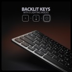 AXAGON Klawiatura HMC-KB-NRD USB-C 5Gbps z wieloportowy hub 9in1, SD/microSD, 3x USB-A, HDMI 4K/60Hz, PD 100W, Audio, Nordic layout, 60cm USB-C kabel