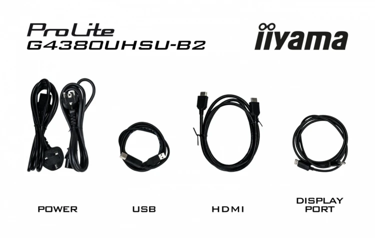 IIYAMA Monitor G-Master 42.5 cala G4380UHSU-B2 4K,VA,2xHDMI,2xDP,0,3ms,144Hz,550cd,    4000:1, USB HUBx4, 2x7W,