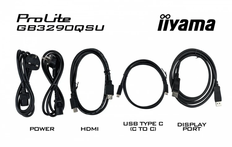 IIYAMA Monitor 32 cale GB3290QSU-B1 1ms,IPS,240Hz,2xHDMI,DP,400cd,1000:1,   USB HUBx4, 2x2W, HAS,