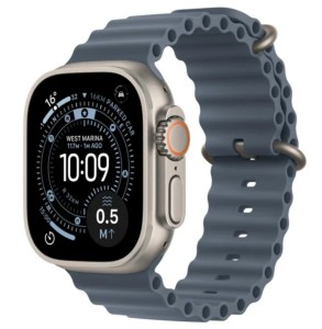 Apple Watch Ultra 3 GPS + Cellular Koperta 49 mm z tytanu w kolorze naturalnym Pasek Ocean w kolorze marynarskiego granatu