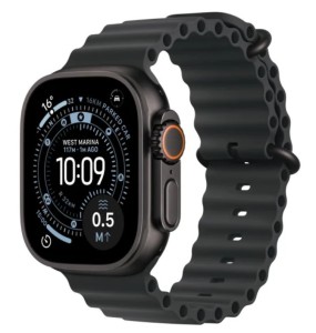 Apple Watch Ultra 3 GPS + Cellular, koperta 49 mm z tytanu w kolorze czarnym, pasek Ocean w kolorze czarnym