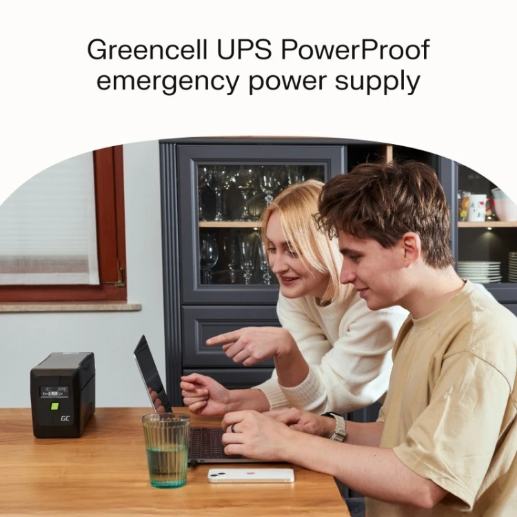 Green Cell Zasilacz awaryjny UPS 700W/1000VA czysta sinusoida