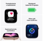 Apple Watch Series 11 GPS koperta 42 mm z aluminium w kolorze onyksu, pasek sportowy w kolorze czarnym - rozmiar M/L