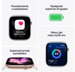 Apple Watch Series 11 GPS koperta 46 mm z aluminium w kolorze gwiezdnej szarości, pasek sportowy w kolorze czarnym - rozmiar M/L