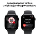 Apple Watch Series 11 GPS koperta 42 mm z aluminium w kolorze gwiezdnej szarości, pasek sportowy w kolorze czarnym - rozmiar M/L