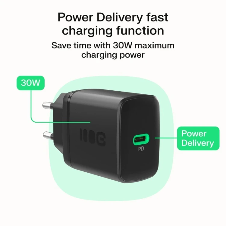 Green Cell Ładowarka sieciowa USB 30W 1x USB-C CZARNA