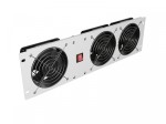 Lanberg Panel wentylacyjny pionowy 19 cali 3U do szaf rack, trzy wentylatory, 230V, szary