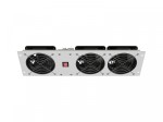 Lanberg Panel wentylacyjny pionowy 19 cali 3U do szaf rack, trzy wentylatory, 230V, szary