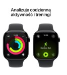 Apple Watch Series 11 GPS + Cellular koperta 46 mm z aluminium w kolorze onyksu, pasek sportowy w kolorze czarnym - rozmiar S/M