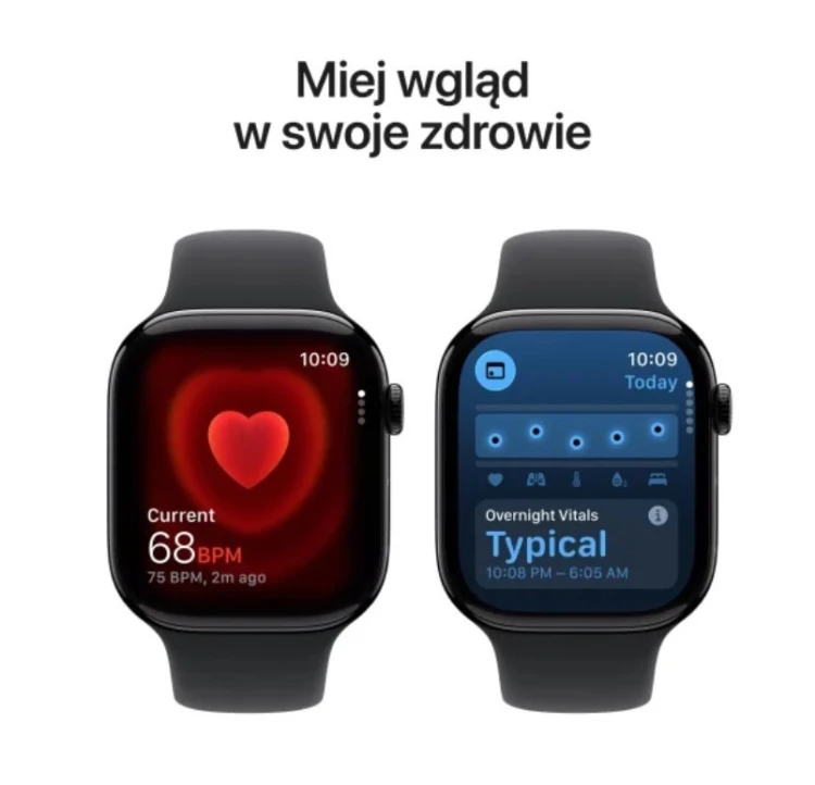 Apple Watch Series 11 GPS + Cellular koperta 46 mm z aluminium w kolorze onyksu, pasek sportowy w kolorze czarnym - rozmiar S/M