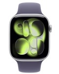 Apple Watch Series 11 GPS+Cellular koperta 46 mm z aluminium w kolorze srebrnym, pasek sportowy w kolorze mlecznego fioletu - rozmiar M/L