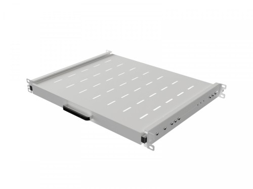 Lanberg Półka wysuwana do szaf rack 19 cali 350mm szara